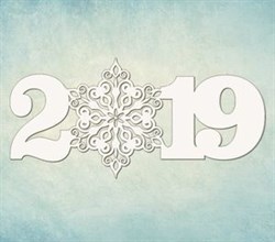 Чипборд "2019",арт.ARTCHB004753 ARTCHB004753