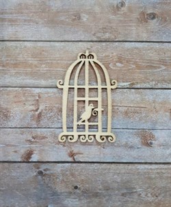 Чипборд для скрапбукинга Птички в клетке №2, арт. izh00222 izh00222