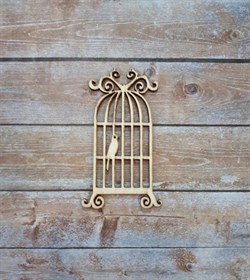 Чипборд для скрапбукинга Птички в клетке №4, арт. izh00224 izh00224