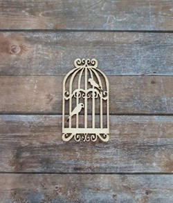 Чипборд для скрапбукинга Птички в клетке №6, арт. izh00226 izh00226