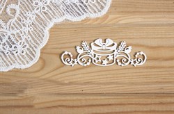 Чипборд для скрапбукинга Новогодний бордюр с подарком, арт.NG409 CHB409