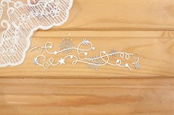 Чипборд для скрапбукинга Бордюр из снежинок, арт.NG102 CHB102