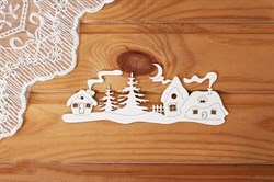 Чипборд для скрапбукинга Бордюр с домиками, арт.NG85 CHB85