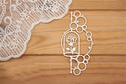 Чипборд для скрапбукинга Орнамент с розой, арт.MP33 CHB33