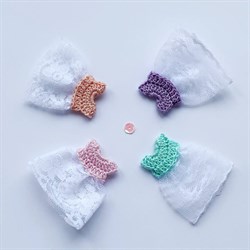 Вязаное платье с фатиновой юбкой, 1 шт, цвета в ассортименте 9640