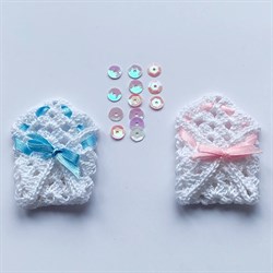 Вязаный конверт-одеялко, 1 шт, цвета в ассортименте 9641