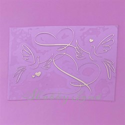 Картинка из термотрансферной пленки Влюбленные голуби TTK060