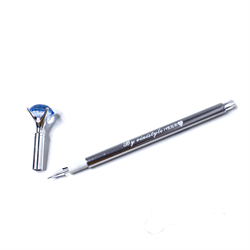 Ручка Бриллиант с камнем на колпачке, серебро, длинная, KA104413 KA104413