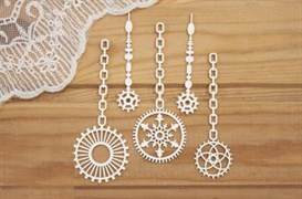 Чипборд для скрапбукинга Шестеренки на цепочках, арт.SMP123 CHB123