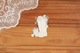 Чипборд для скрапбукинга Новогодние сапожки, арт.NG52 CHB522