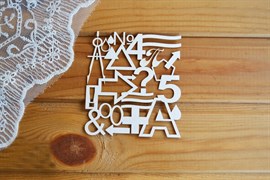 Чипборд для скрапбукинга Фон Знаки, арт.F19 CHBF19