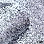 Кожзам с крупным глиттером серебро 3024