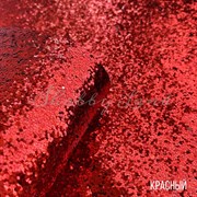 Кожзам с крупным глиттером красный 5896