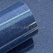 Термотрансферная пленка с глиттером цвет-черно-синий 25*25см TPG-15