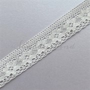 Кружево хлопковое белое, 28 мм, арт.KHB28 KHB28
