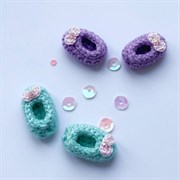 Вязаные пинетки, 1 пара, цвета в ассортименте 9635