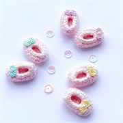 Вязаные пинетки, розовые, 1 пара 9636