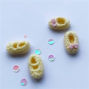 Вязаные пинетки, желтые, 1 пара 9638