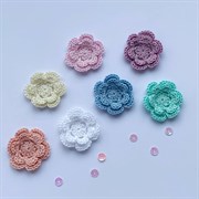 Вязаный цветок, 1 шт, цвета в ассортименте 9645