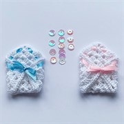 Вязаный конверт-одеялко, 1 шт, цвета в ассортименте 9641