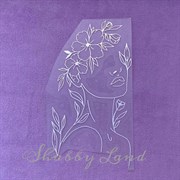 Картинка из термотрансферной пленки Цветочная девушка TTK040