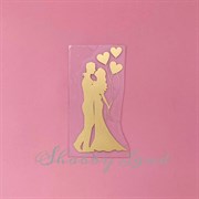 Картинка из термотрансферной пленки Возлюбленные с шарами-сердцами TTK047