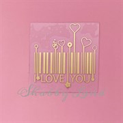 Картинка из термотрансферной пленки Я люблю тебя (штрихкод) TTK050