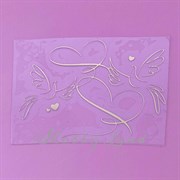 Картинка из термотрансферной пленки Влюбленные голуби TTK060