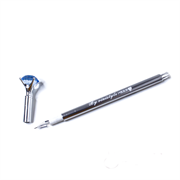 Ручка Бриллиант с камнем на колпачке, серебро, длинная, KA104413 KA104413