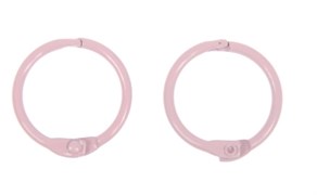 Кольца для альбомов, 25 мм Розовые, 2 шт КА25