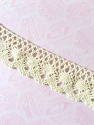 Кружево хлопчато-бумажное, 45 мм, бежевый, арт.KHB45 KHB45