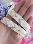 Резинка золотой орнамент, 15 мм, арт.RZO15 RZO15