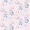 Ткань для рукоделия Бегемотики с сердечками, арт. 5301 15301